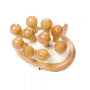 Holz-Massagebürste mit extra großen Noppen