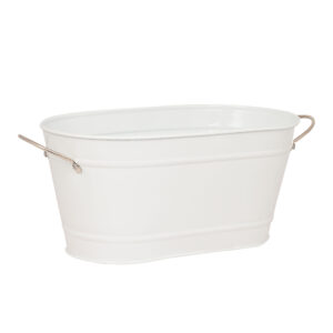 Zinkwanne weiß, leer